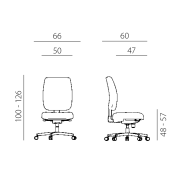 Kancelárska stolička 1380 Flute/Rahat SYN D5 sivá