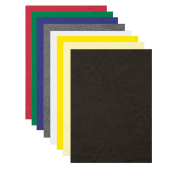 Kartónové obálky na krúžkovú väzbu Delta koža A4 tmavomodré