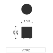 Taburet Vancouver Oto, valec, p 41 cm, látka Next NX-15 modrá