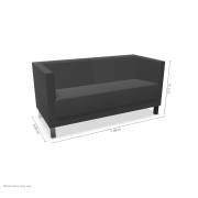 Dvojkreslo Vancouver Lite Maxi, nohy chróm, látka Next NX-14 tmavosivá