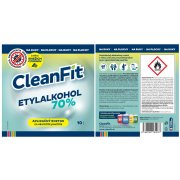 CleanFit dezinfekčný roztok Etylalkohol 70% citrus 10 l