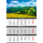 Trojmesačný kalendár Hory 2024