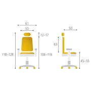 Kancelárska stolička CALYPSO GRAND BP červená