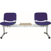 4-miestna lavica Imperia, konštrukcia sivá, plast modrá