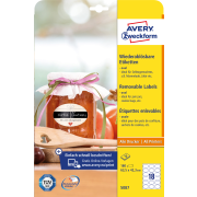 Etikety oválne 63,5x42,3mm Avery 10 hárkov biele