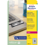 Etikety polyesterové veľmi odolné 96x50,8mm Avery A4 strieborné 20 hárkov