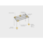 Pracovný stôl Uni, 80x75,5x80 cm, buk/čierna
