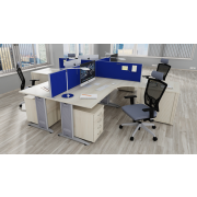 Paraván na plochu stola Akustik, 140 cm, sv.sivý