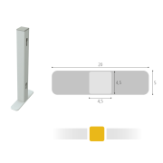 Stĺpik S Akustik na paraván na plochu stola