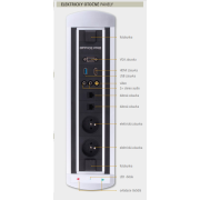 Zásuvkový elektr. otočný panel Vault V014, strieborný