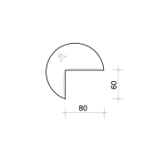 Doplnkový stôl Flex, pravý, 120x75,5x(60x80) cm, buk/kov
