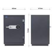 Ohňovzdorný sejf Sydney 65, elektronický, antracit