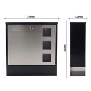 Poštová schránka Design Mailbox, nerez/čierna