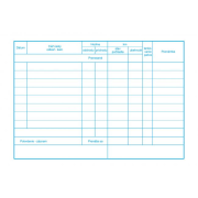 Evidencia prevádzky osobného motorového vozidla, A5, 60 listov