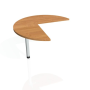Doplnkový stôl Gate, ľavý, 100x75,5 cm, jelša/kov