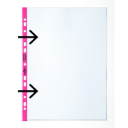 Euroobal DURABLE otvorený zľava A4 90mic s červeným okrajom 100ks