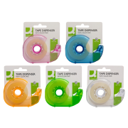 Lepiaca páska Q-CONNECT 19 mm x 33 m s dispenzorom v mixe farieb