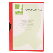 Obal s klipom kovovým Q-CONNECT červený