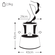 Stupienok plastový Q-CONNECT svetlosivý