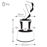 Stupienok kovový Q-CONNECT čierny