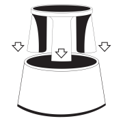 Stupienok kovový Q-CONNECT čierny