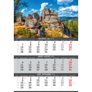 Trojmesačný kalendár Hory 2025