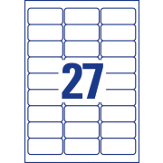 Etikety univerzálne 63,5x29,6mm Avery  A4, silne lepivé 20 hárkov