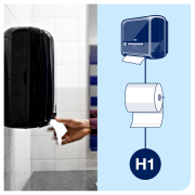 Zásobník na papierové utierky v roliach TORK Matic Elevation biely H1