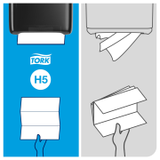 Papierové utierky skladané 1-vrstv. TORK PeakServe nadväzujúce H5 (12bal.)