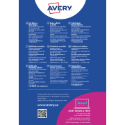 Samolepiace menovky Avery na textil 80x50mm, materiál acetátový hodváb