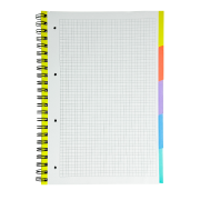 Blok College Format Werk Ursus A4 100 listov štvorčekový farebný register