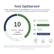 Zásobník na 4 kotúče bezdutinkového toaletného papiera Tork OptiServe, biely T7