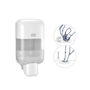 Mini zásobník na mydlá a dezinfekčné prostriedky Tork, biely S5