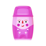 Strúhadlo KEYROAD Hello plastové s dvomi otvormi, gumou blister mix farieb