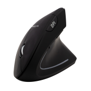 Bezdrôtová ergononická myš Q-CONNECT čierna