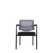 Konferenčná stolička LAPEL Visitor, čierne nohy, BN6 antracit