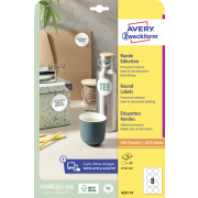 Etikety univerzálne kruhové 65mm Avery A4 10 hárkov