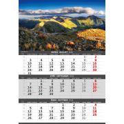 Nástenný kalendár 3-mesačný Hory 31,5 x 45 cm 2026