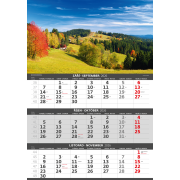 Nástenný kalendár 3-mesačný Hory 31,5 x 45 cm 2026