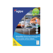 Etikety univerzálne odnímateľné 38x21,2mm Agipa A4 100 hárkov