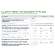 Stolový kalendár riadkový 21 x 15 cm - Pracovný malý 2026