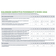 Stolový kalendár riadkový 21 x 15 cm - Pracovný malý 2026