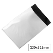 Plastové obálky na zásielky 230 x 325mm biele 100ks