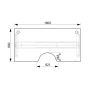 Pracovný stôl Motion Ergo, PO, 3S, 180x61-128x90 cm, buk/biely