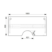 Pracovný stôl Motion Ergo, PO, 2S, 180x70,5-120,5x90 cm, čerešňa/biela