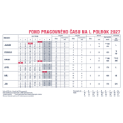 Stolový kalendár stĺpcový 23 x 14 cm - Pracovný 2027