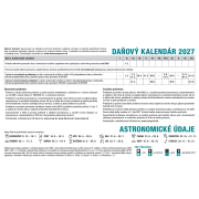Stolový kalendár riadkový 23 x 14 cm - Pracovný 2027